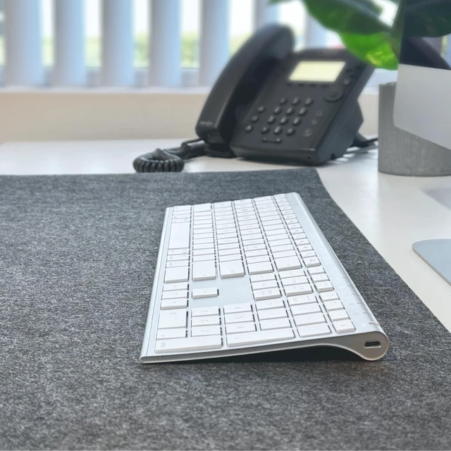 Alt view image 9 of 14 - Macally Wireless Bluetooth Keyboard for Mac - Compatible Apple Keyboard or MacBook Pro/Air, iMac - Multi-Device, Up to 3 Devices with 110 Keys, 20 Shortcuts, Numeric Keypad, and Rechargeable - Silver
