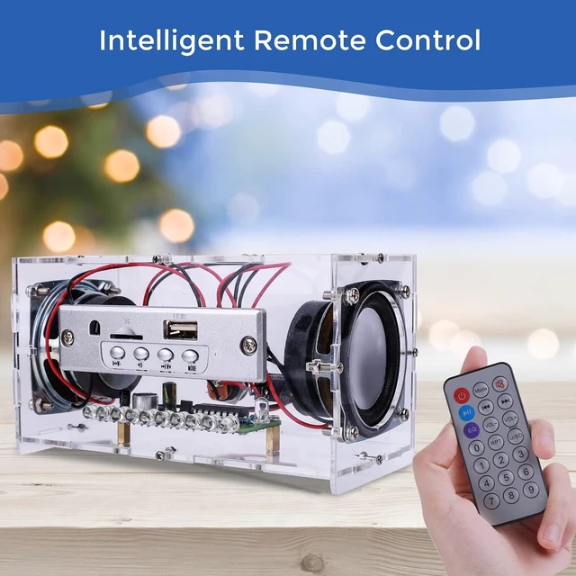 Alt view image 11 of 14 - MiOYOOW DIY Bluetooth Speaker Kit, USB Mini Stereo Amplifier Soldering Kit with LED Flashing Lights, STEM Electronic Projects Solder Practice Kit for Home and School Education