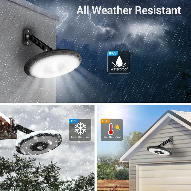 Alt view image 13 of 14 - ropelux Solar Lights Indoor Outdoor, 3000LM Dimmable 5 Modes (2 for All Day Lighting) Motion Sensor Solar Shed Light with Remote IP65 Waterproof for Barn Gazebo Yard Garage Patio Security Lighting