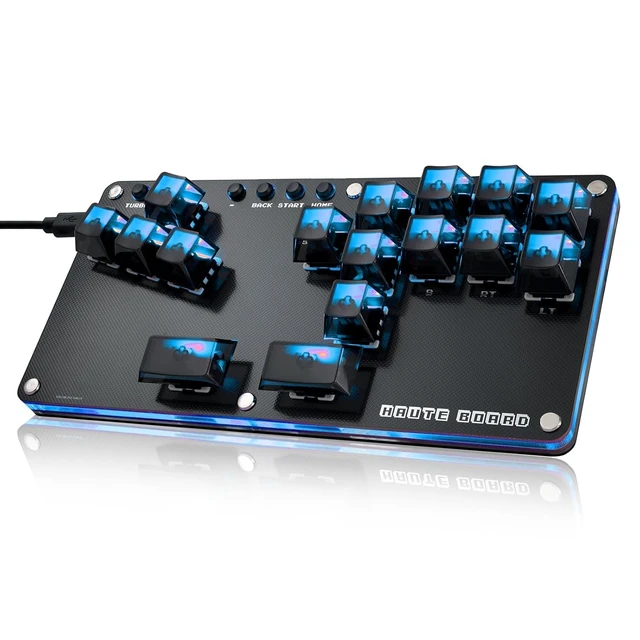 Alt view image 8 of 14 - Sehawei Haute42 16Key All-Button Arcade Controller Gamerfinger with Turbo Functions,Arcade Stick Street Fight Mini Plus Controller for PC/Ps3/Ps4/Switch Game Keyboard-Supports Hot Swap & SOCD