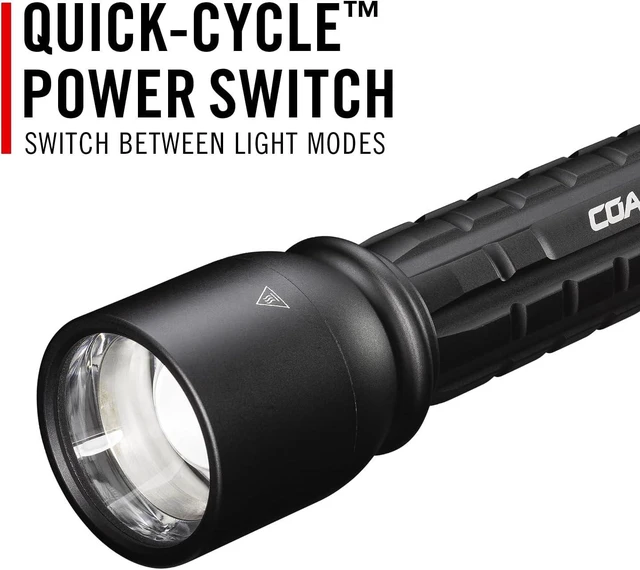 Alt view image 12 of 14 - Coast XP14R 4500 Lumen USB-C Rechargeable LED Flashlight with Slide Focus®and Pure Beam® Focusing Optic, 5 Light Modes