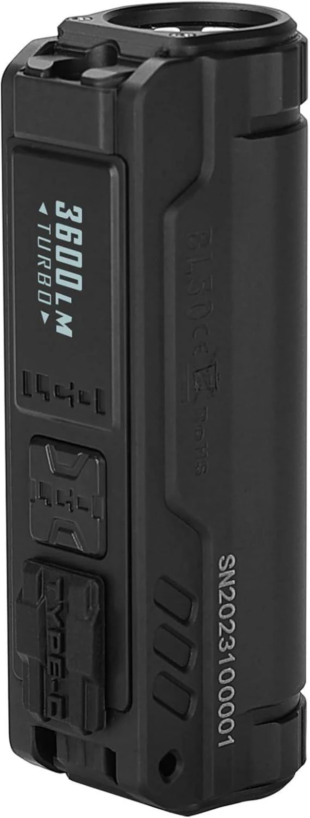 Alt view image 8 of 14 - IMALENT BL50 Rechargeable EDC Flashlight 3600 Lumens, UV Light and White LED, High Lumens Portable Flashlights Dual Light Source Pocket Lights for Emergency and Camping (Black)
