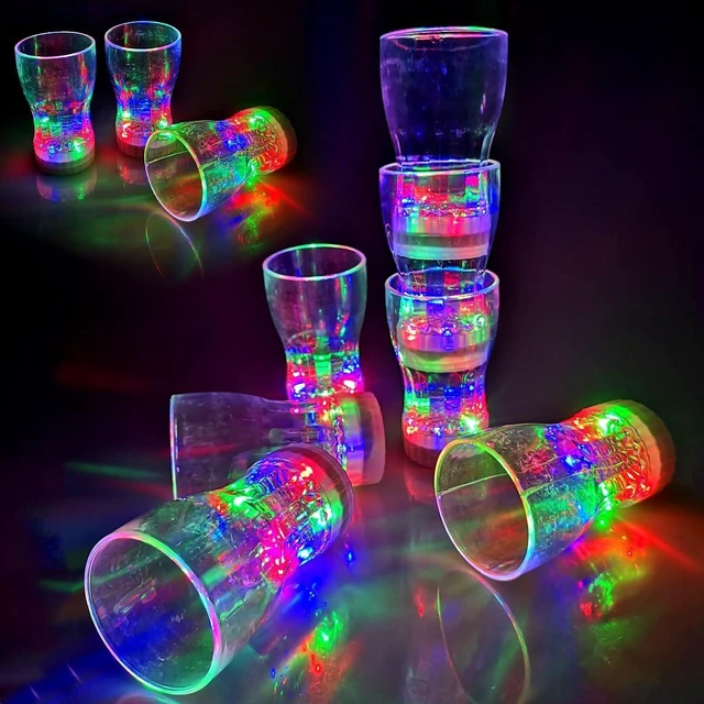 Alt view image 12 of 14 - OceanWings 12 Pack Large Light Up Cup, LED Glow in The Dark Party Supplies Party Favors Light Up Drinking Shot Glasses for Adults Wedding Birthday Halloween Party Favors World Cup 2026