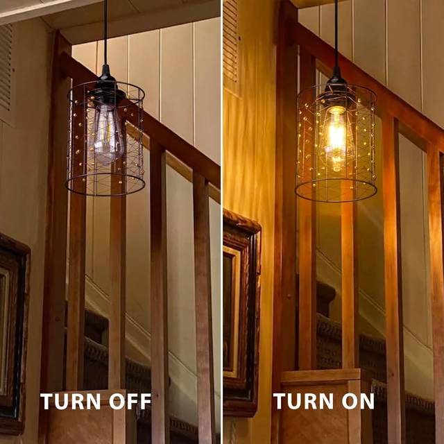 Alt view image 13 of 14 - Battery Operated Hanging Outdoor Chandelier, Battery Pendant Light, Gazebo Lights Outdoor Waterproof, 4 AA Batteries, for Gazebo, Pergola, Porch, Patio, Indoor/Outdoor Decor Lighting (3)