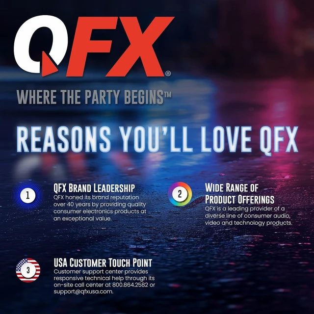 Alt view image 9 of 14 - QFX Bluetooth 1956 Pickup Truck Replica Speaker, 3-inch Speakers, Hands Free Link, Built-in Microphone, FM Radio and LED Party Lights, Red - BT-1956 RD