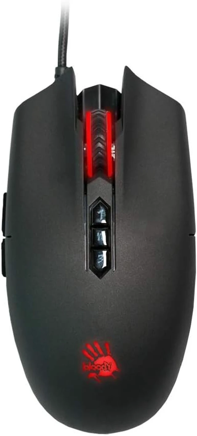 Alt view image 7 of 12 - Bloody SP80 Optical Switch Gaming Mouse - Fastest Mouse Switch in Gaming - Enthusiast Grade Gaming Sensor - 8 Programmable Buttons - Non-Slip Rubberized Texture - Black - 16,000 FPS
