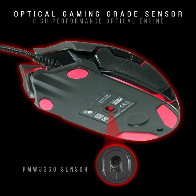 Alt view image 9 of 12 - Bloody SP80 Optical Switch Gaming Mouse - Fastest Mouse Switch in Gaming - Enthusiast Grade Gaming Sensor - 8 Programmable Buttons - Non-Slip Rubberized Texture - Black - 16,000 FPS