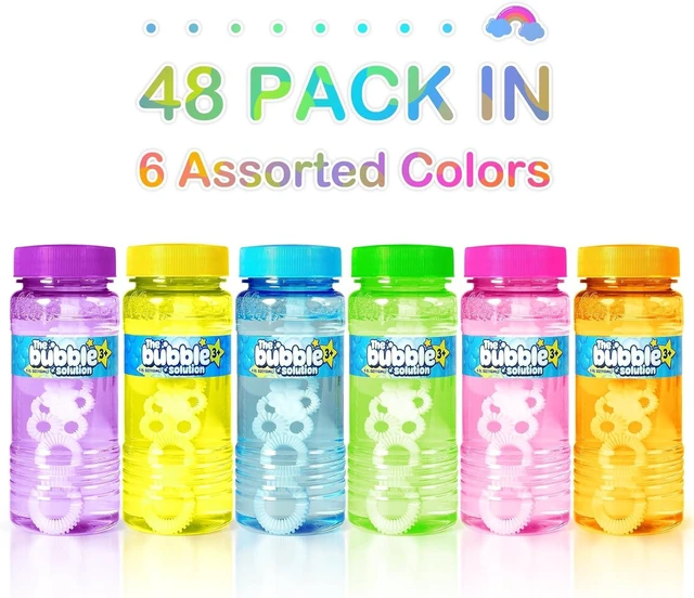 Alt view image 9 of 14 - 48 Pcs Bubble Bottles with Wand,Bubbles Party Favors for Kids,Summer Toys, Blow Bubbles Solution Novelty Toy, Party Favors, Birthday Party Supplies, Outdoor & Indoor Activity,4oz,6 Colors
