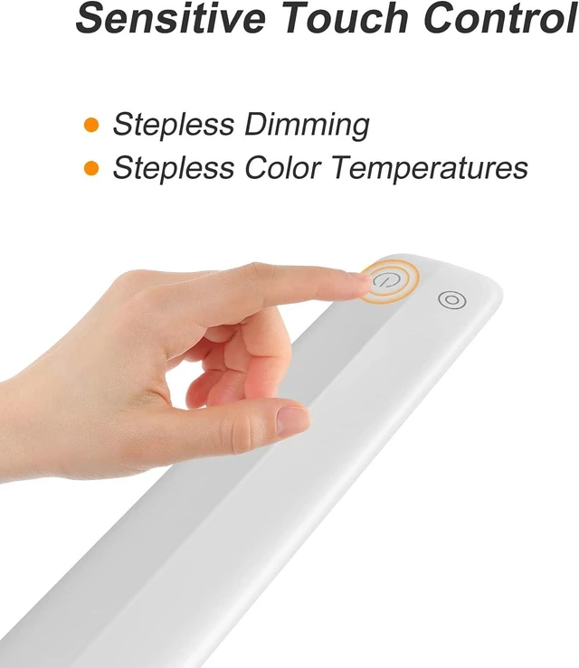 Alt view image 9 of 12 - YOUKOYI LED Desk Lamp with Clamp,Flexible Gooseneck Architect Table Lamp - 5 Brightness Levels & 4 Color Modes, Touch Control, Eye-Care 10W Desk Light for Home/Office/Reading/Work(White)