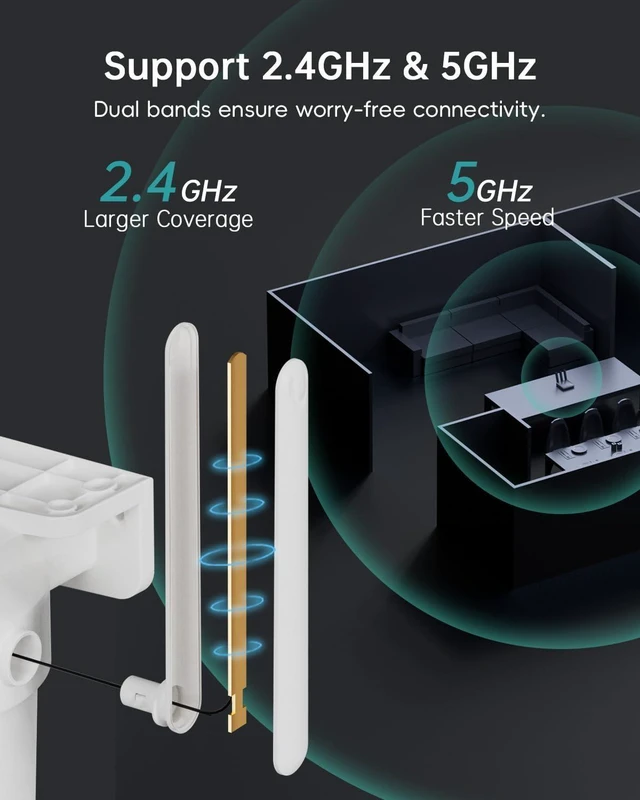 Alt view image 9 of 14 - ZUMIMALL 2.5K Wired Cameras for Home Security, 2.4G/5G WiFi Outdoor Camera, 5MP, 24/7 Recording, AI Motion Detection,Cloud & SD Card Storage, 2-Way Audio, 360° PTZ Auto Tracking, Alexa Compatible
