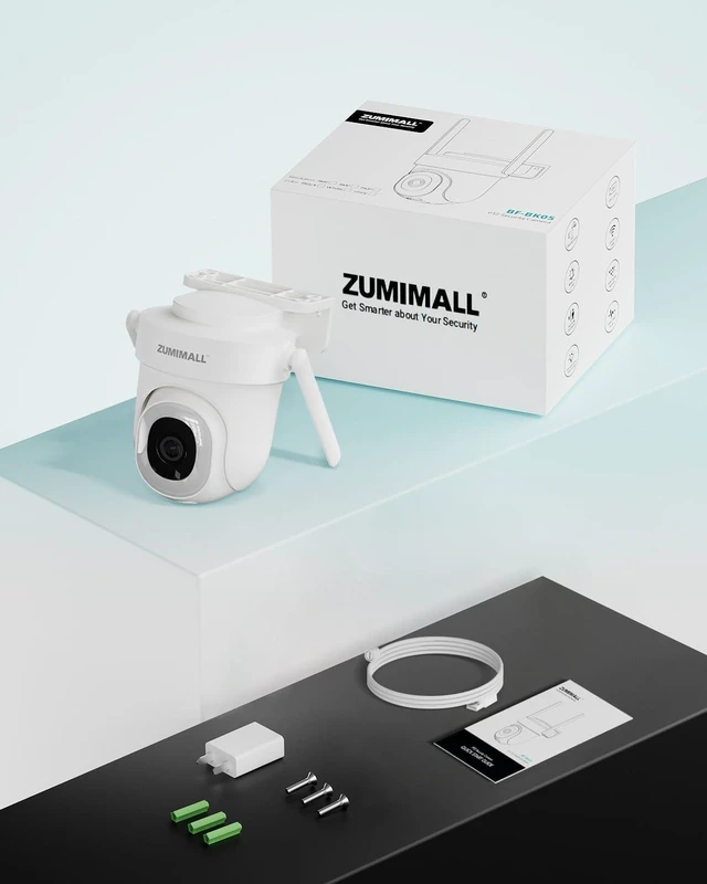 Alt view image 14 of 14 - ZUMIMALL 2.5K Wired Cameras for Home Security, 2.4G/5G WiFi Outdoor Camera, 5MP, 24/7 Recording, AI Motion Detection,Cloud & SD Card Storage, 2-Way Audio, 360° PTZ Auto Tracking, Alexa Compatible