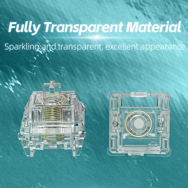 Alt view image 9 of 14 - GATERON Magnetic Jade Max Keyboard Switches, Linear Factory Pre-lubed Fully Transparent Gold-Plated Spring Permanent Magnet Freely Setting Pre-Travel Key Switches for Magnetic Gaming Keyboard(70PCS)