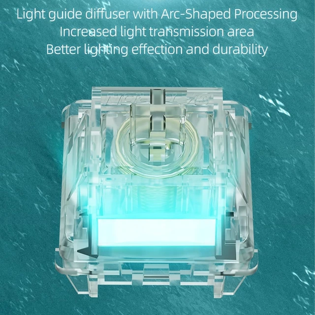 Alt view image 10 of 14 - GATERON Magnetic Jade Max Keyboard Switches, Linear Factory Pre-lubed Fully Transparent Gold-Plated Spring Permanent Magnet Freely Setting Pre-Travel Key Switches for Magnetic Gaming Keyboard(70PCS)