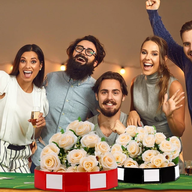 Alt view image 12 of 12 - Silipull 12 Pcs Casino Theme Party Decorations 9 Inch Large Poker Chip Favor Boxes Jumbo Chip Table Centerpiece for Game Night New Year Prom Party Supplies, Multicolor