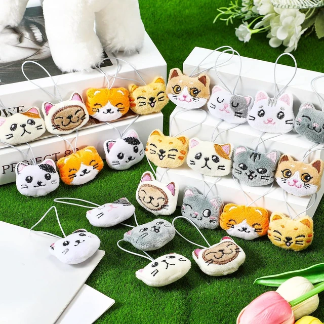 Alt view image 10 of 12 - Libima 40 Pcs Mini Stuffed Animals Sea Animal Fruit Plush Keychain Set for Carnival Birthday Classroom Prizes Decoration for Clothes (Cat)