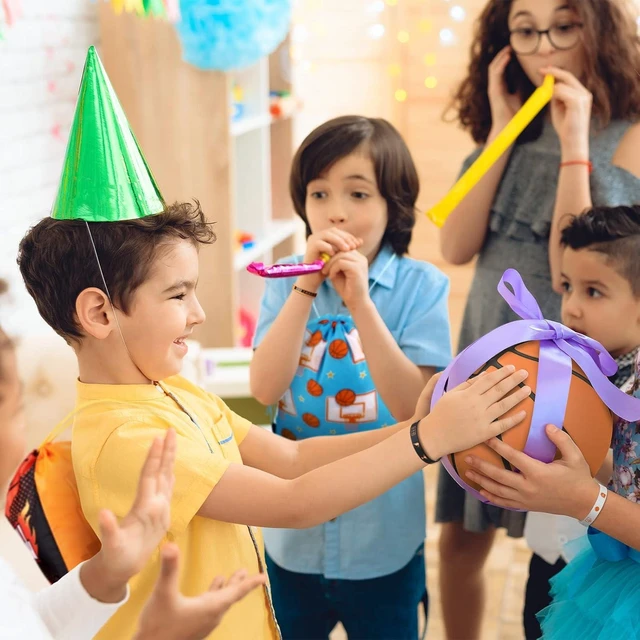Alt view image 11 of 12 - Talltalk 48 Pcs Basketball Party Favors Gifts Sets Kids Basketball Team Gifts 16 Sets Goodie Bags Stuffers Drawstring Candy Snack Bag Motivational Wristband Sport Keychains for Birthday Party Supplies