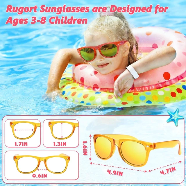 Alt view image 14 of 14 - Kids Sunglasses Party Favors Bulk - 32Packs Goodie Bags Stuffers for Kids 3-8, Boys Girls Neon Sunglass with UV400 Protection for Kid Birthday Party, Pool Party Supplies, End of Year Student Gifts