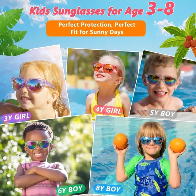 Alt view image 11 of 14 - Kids Sunglasses Party Favors Bulk - 32Packs Goodie Bags Stuffers for Kids 3-8, Boys Girls Neon Sunglass with UV400 Protection for Kid Birthday Party, Pool Party Supplies, End of Year Student Gifts