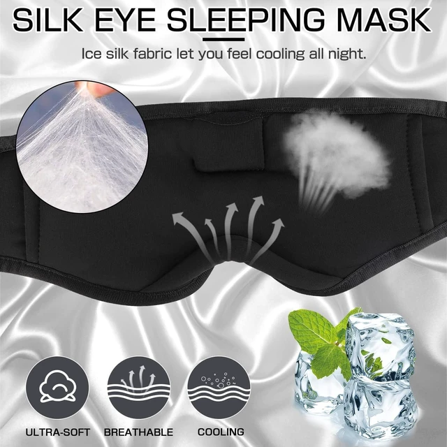 Alt view image 8 of 12 - Sleep Headphones Sleep Mask with Bluetooth Headphones, LC-dolida Eye Mask for Sleeping Eye Pillow Sleeping Headphones for Side Sleepers Thin Speaker Cool Gadgets Gifts for Men&Women