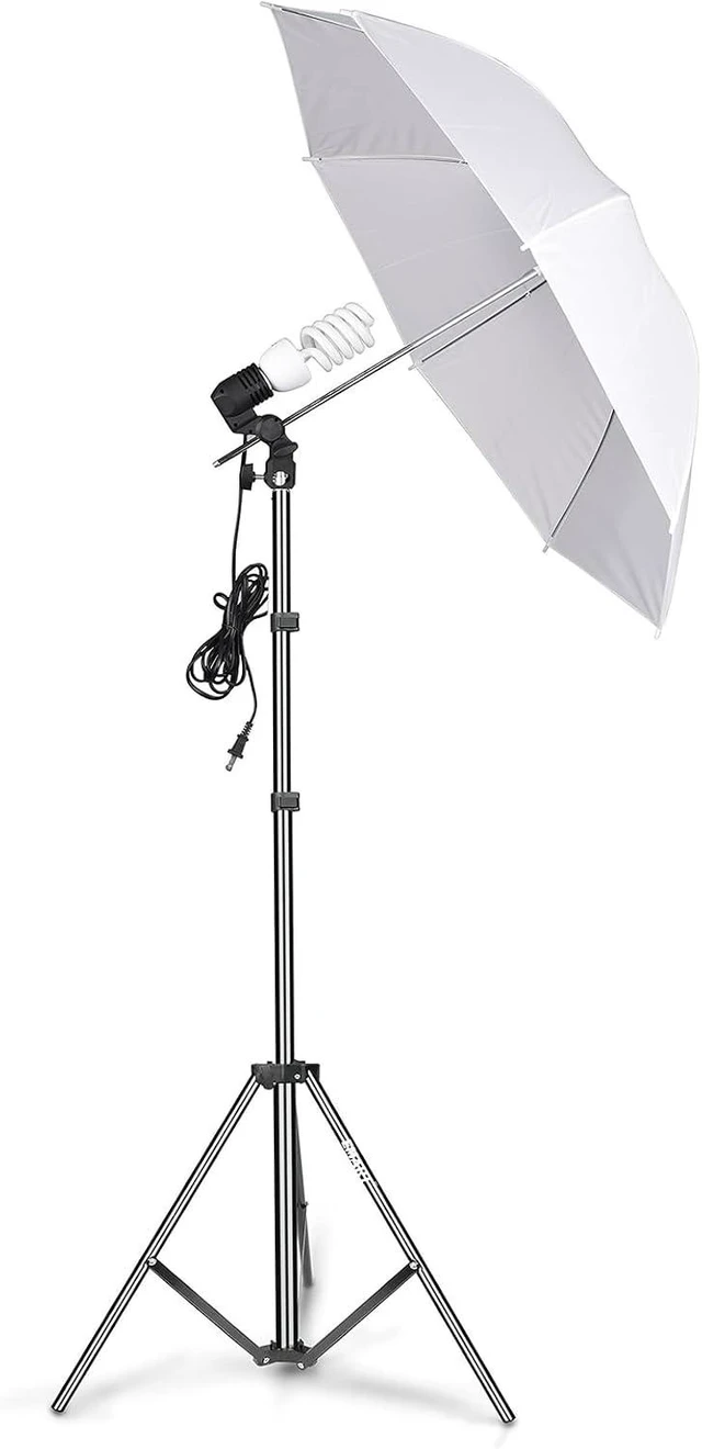 Alt view image 8 of 14 - EMART Photography Umbrella Lighting Kit, 200W 5500K Photo Portrait Continuous Reflector Lights for Camera Video Studio Shooting Daylight (1 Pack)