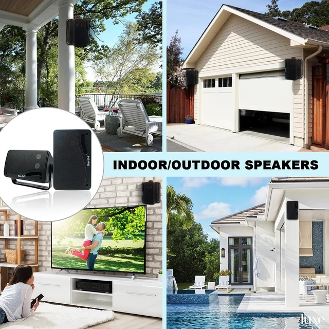 Alt view image 14 of 14 - Herdio 3.5 Inch Passive Outdoor Speakers Wired Waterproof, 200W 3 Way Premium Mountable Wall Mount Speakers with Superior Sound, All-Weather Durability, for Patio Marine Boat Garage Indoor(Black Pair)