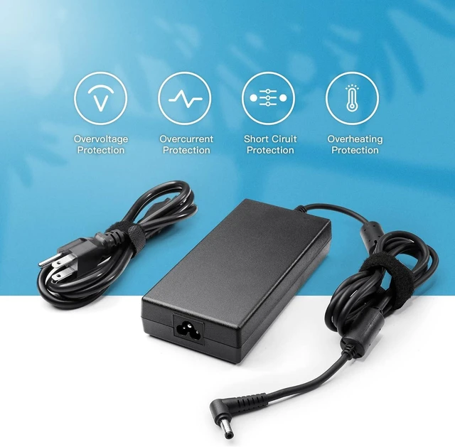 Alt view image 11 of 12 - AC Adapter Fit for MSI Gaming Laptop Charger 180W 150W 120W, MSI GF63 GF75 Thin Power Cord