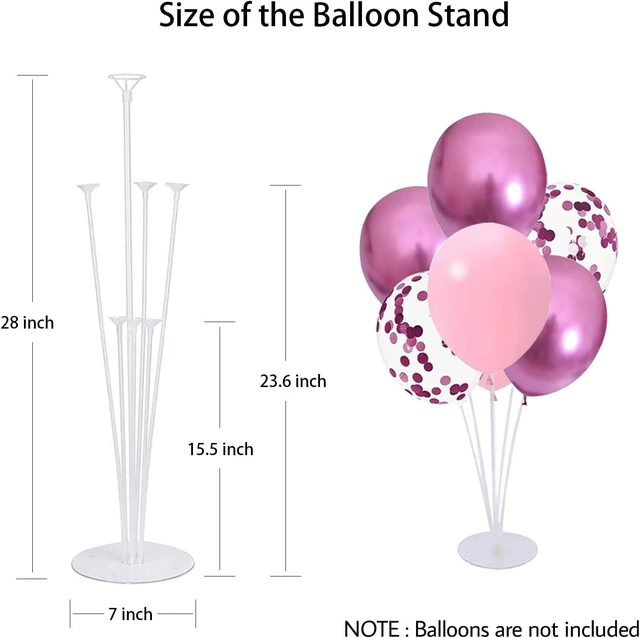 Alt view image 9 of 14 - 10 Set Balloon Stand Kit - Balloon Sticks With Base for Table Balloon Centerpiece Decorations for Birthday Graduation Gender Reveal Baby Shower Party Decorations