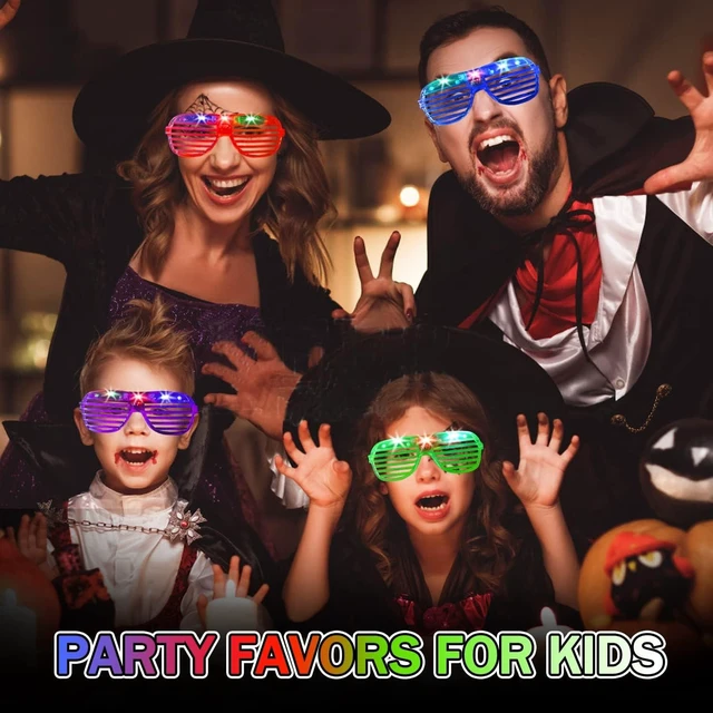 Alt view image 14 of 14 - 62 Pcs LED Light Up Party Favors 12 Glow Glasses with 50 Glow Sticks Necklaces Bracelets Bulk Light Up Toys for Christmas Easter 4th of July Party Favors Neon Carnival