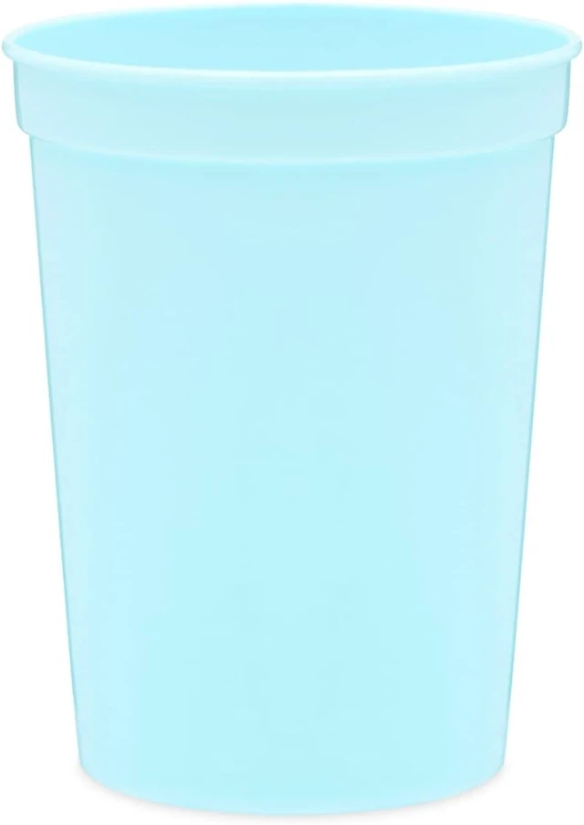 Alt view image 10 of 12 - BLUE PANDA Light Blue Plastic Stadium Cups - 16-Ounce, 24 Pack - Blank Reusable Tumblers for Parties & Bachelorette Party Favors