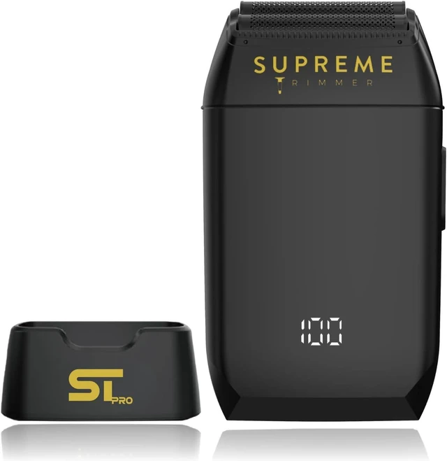 Alt view image 8 of 14 - Supreme Trimmer Crunch STF602 Waterproof Double Foil Shaver for Men | 150 Min Runtime, Wet/Dry Cordless & Corded Electric Razor | Hypoallergenic Foils for Face, Head & Stubble