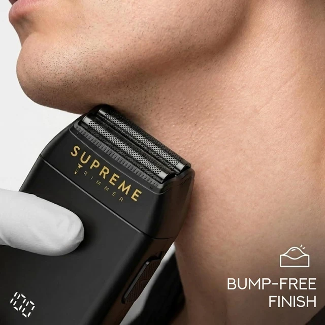 Alt view image 9 of 14 - Supreme Trimmer Crunch STF602 Waterproof Double Foil Shaver for Men | 150 Min Runtime, Wet/Dry Cordless & Corded Electric Razor | Hypoallergenic Foils for Face, Head & Stubble