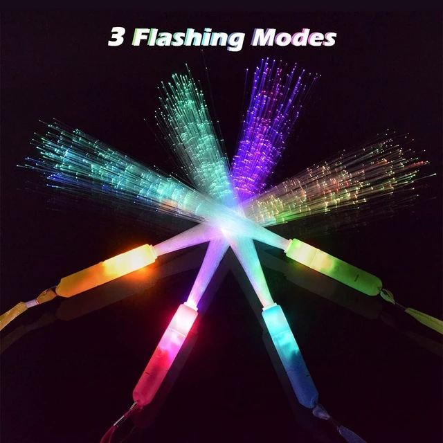 Alt view image 10 of 14 - Glow Sticks Bulk, 30 Pcs LED Light Up Wands Glow Sticks with 3 Modes Colorful, Glow in The Dark Party Supplies for Wedding, Raves, Concert, Party
