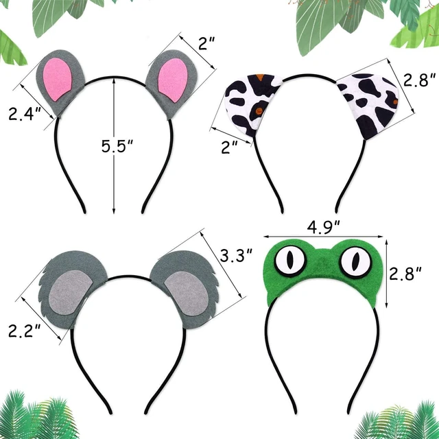 Alt view image 9 of 12 - 12pcs Jungle Animal Safari Headbands with Animal Hair Hoops - Photo Booth Props, Party Favors and Decorations for Kids and Adults