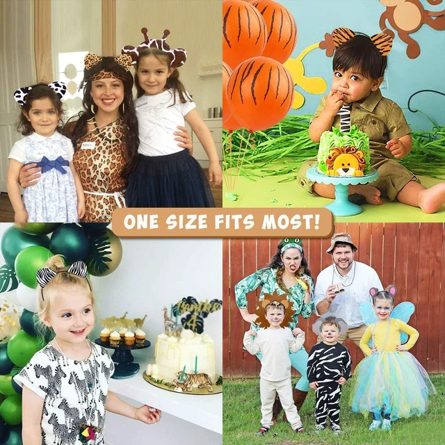 Alt view image 8 of 12 - 12pcs Jungle Animal Safari Headbands with Animal Hair Hoops - Photo Booth Props, Party Favors and Decorations for Kids and Adults
