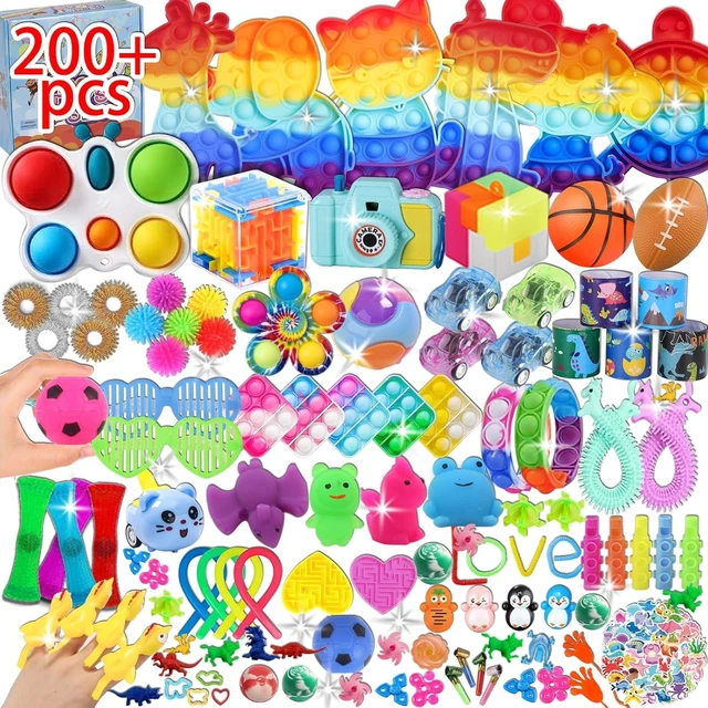 Alt view image 8 of 14 - 200 Pcs Party Favors for Kids, Fidget Toys Bulk, Birthday Gift Toys, Stocking Stuffers, Treasure Box Birthday Party, Goodie Bag Stuffers, Carnival Prizes, Pinata Filler for Classroom