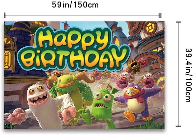 Alt view image 11 of 14 - Monster Theme Birthday Party Supplies Includes Cupcake&Cake Topper-Happy Birthday Banner-Background-Balloons-Invitation Card for Kids Monster Party Decoration