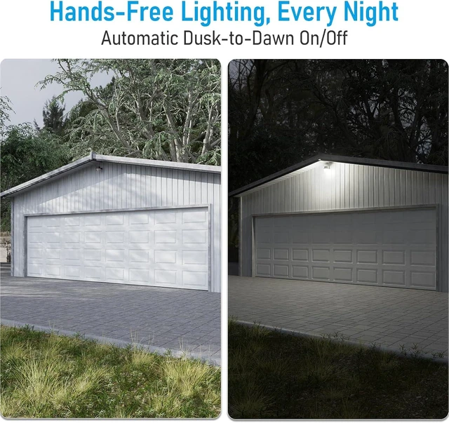 Alt view image 9 of 14 - TORCHSTAR LED Barn Light Dusk to Dawn Area Lights Aluminum 5000K Bronze | Outdoor Security Flood Lighting with Photocell, ETL & FCC Listed, IP65 Waterproof, 110-277V, Garage, Yard