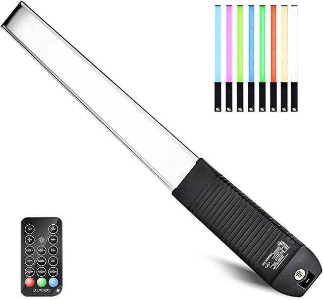 Alt view image 8 of 14 - LUXCEO RGB LED Photography Lighting Portable Wand Handheld LED Video Light 1000 Lumens CRI 95+ USB Rechargeable with Remote Control, Carry Bag, Adjustable Color Temperature 3000K-6000K and 36 Colors