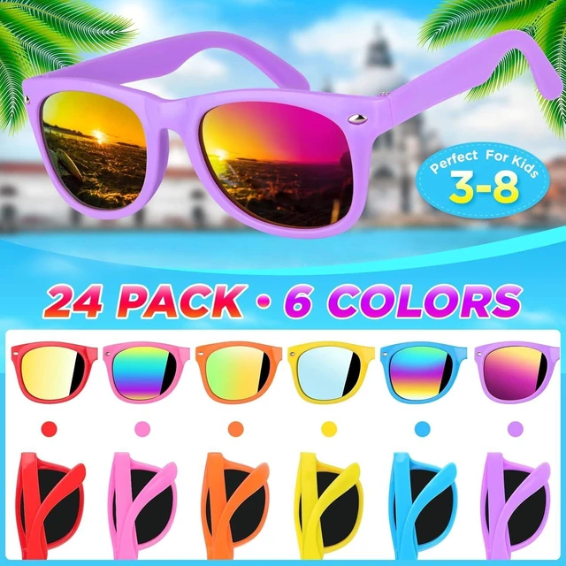 Alt view image 10 of 14 - GINMIC Party Favors Kids sunglasses, 24Pack Kids, Boys and Girls Sunglasses Bulk Age 3-8 with UV400 Protection,Party Favors For Kids, Birthday Classroom Goodie Bags Party Supplies