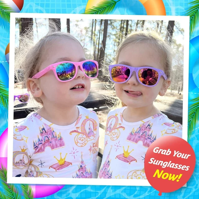 Alt view image 13 of 14 - GINMIC Party Favors Kids sunglasses, 24Pack Kids, Boys and Girls Sunglasses Bulk Age 3-8 with UV400 Protection,Party Favors For Kids, Birthday Classroom Goodie Bags Party Supplies