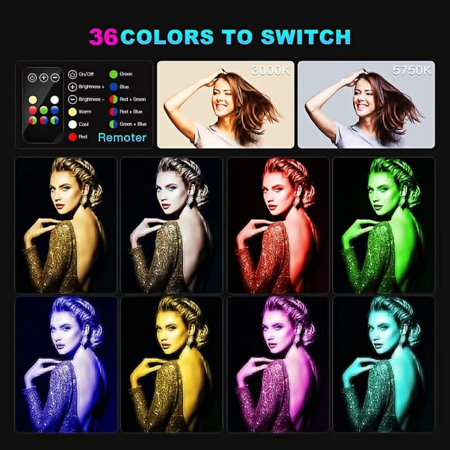 Alt view image 11 of 14 - LUXCEO RGB LED Photography Lighting Portable Wand Handheld LED Video Light 1000 Lumens CRI 95+ USB Rechargeable with Remote Control, Carry Bag, Adjustable Color Temperature 3000K-6000K and 36 Colors