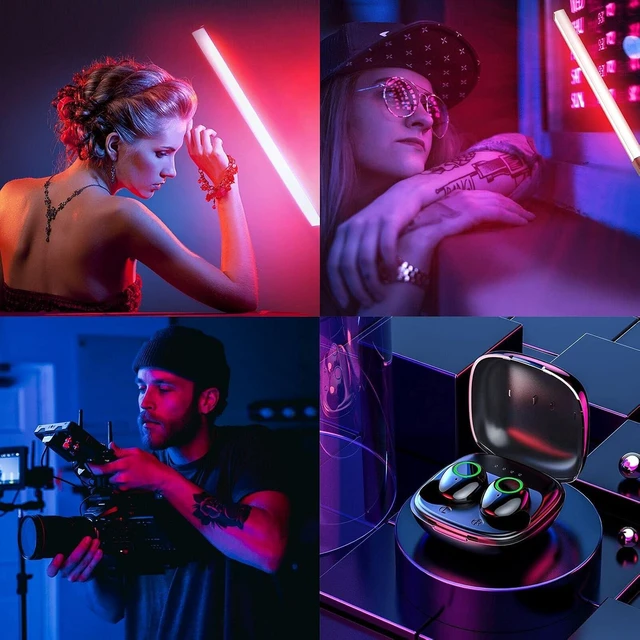 Alt view image 14 of 14 - LUXCEO RGB LED Photography Lighting Portable Wand Handheld LED Video Light 1000 Lumens CRI 95+ USB Rechargeable with Remote Control, Carry Bag, Adjustable Color Temperature 3000K-6000K and 36 Colors