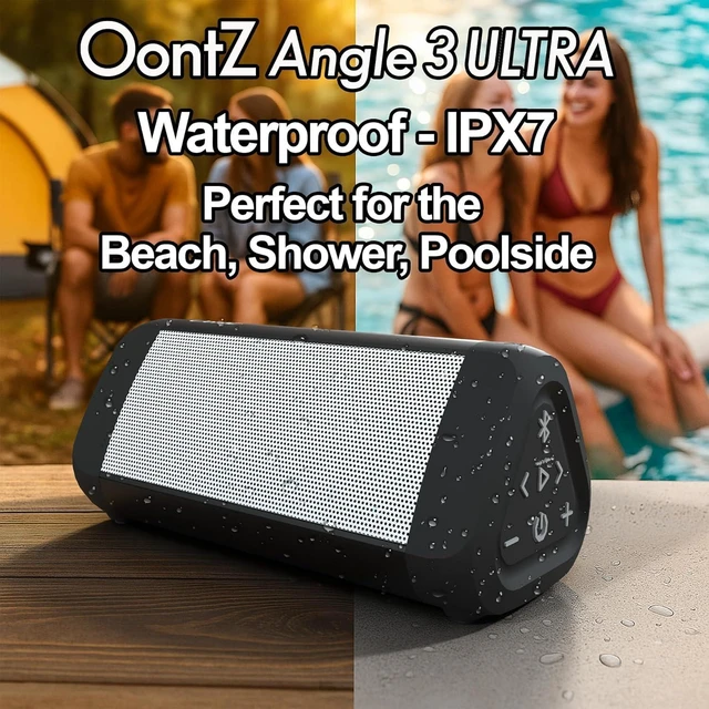 Alt view image 10 of 14 - OontZ Angle 3 Ultra - Portable Bluetooth Speaker, 14 Watts, Bigger Bass, Hi-Quality Sound, 100 Ft Wireless Range, Play Two Speakers Together, IPX7 Waterproof, Home, Outdoor, Great Gift (White)
