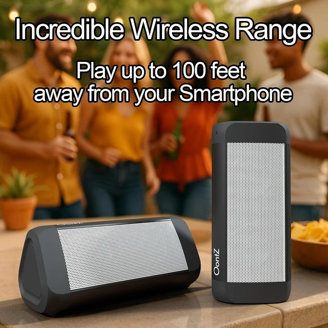 Alt view image 12 of 14 - OontZ Angle 3 Ultra - Portable Bluetooth Speaker, 14 Watts, Bigger Bass, Hi-Quality Sound, 100 Ft Wireless Range, Play Two Speakers Together, IPX7 Waterproof, Home, Outdoor, Great Gift (White)