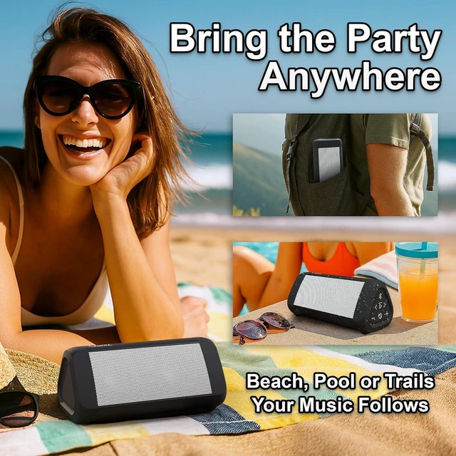 Alt view image 14 of 14 - OontZ Angle 3 Ultra - Portable Bluetooth Speaker, 14 Watts, Bigger Bass, Hi-Quality Sound, 100 Ft Wireless Range, Play Two Speakers Together, IPX7 Waterproof, Home, Outdoor, Great Gift (White)