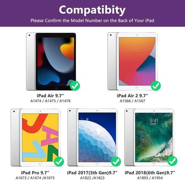 Alt view image 9 of 14 - MMK iPad Keyboard Case for iPad 6th Gen 2018,5th Gen 2017, Pro 9.7, Air 2,Air 1, Backlit 10 Color 360 Screen Rotation Case with Keyboard, Auto Sleep/Wake - Violet