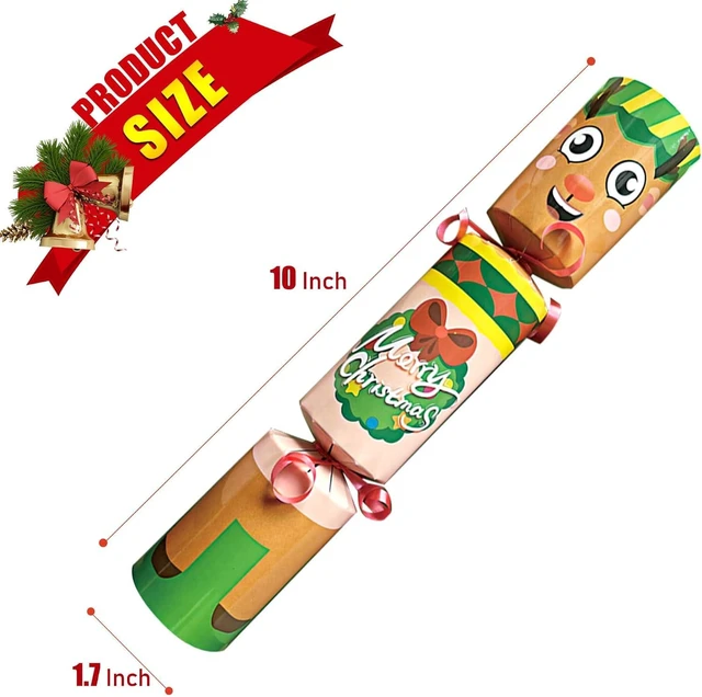 Alt view image 9 of 10 - 12Pack 10" Christmas Non-Snap Table Favors - Cute Characters Party Favors With Crown Hat, Jake and Xmas Gift For Christmas Parties Dinners Holidays