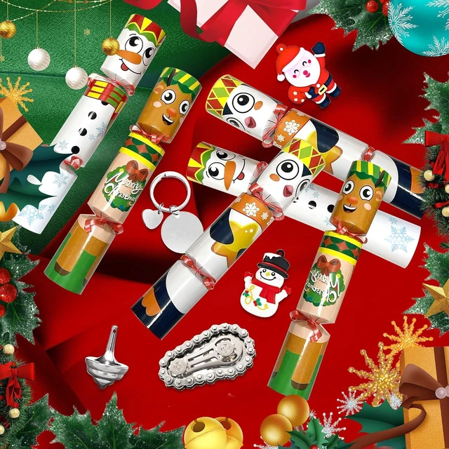 Alt view image 10 of 10 - 12Pack 10" Christmas Non-Snap Table Favors - Cute Characters Party Favors With Crown Hat, Jake and Xmas Gift For Christmas Parties Dinners Holidays