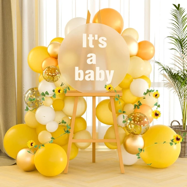 Alt view image 14 of 14 - TUPARKA Sunflower Birthday Party Decorations Kit Sunflower Banner Yellow Balloon Arch Sunflower Vine Sunflower Heads Table Covers Cake Toppers 146 Pack Sunflower Party Supplies for Baby Shower Décor
