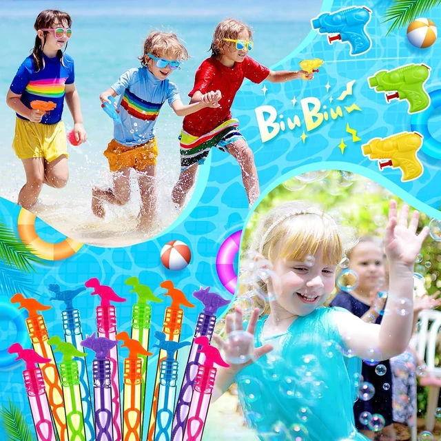 Alt view image 12 of 14 - GIFTINBOX Pool Party Favors Beach Party Favors - Pool Toys For Kids Ages 3 4 5 6 7 8 Beach Balls Bulk, Kids Sunglasses, Bubble Wands, Summer Toys for Party Supplies Birthday